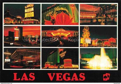 LAS VEGAS Nevada USA Las Vegas Strip beckon the visitor to Colorful casinos