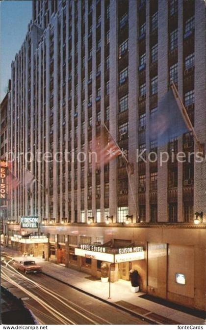 New York City Hotel Edison at night