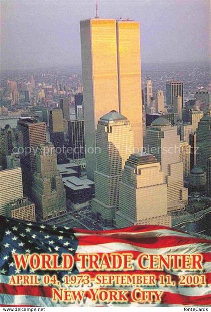 NEW YORK City USA Twin Towers of the World Trade Center and Battery Park Financi