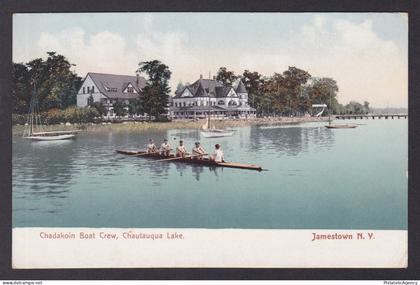 Postcard, United States, Jamestown NY, Chadakoin Boat Crew, Chautauqua Lake