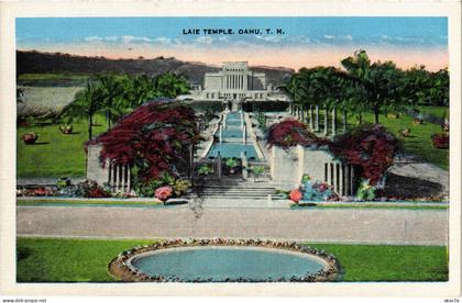 PC US, HAWAII, OAHU, LAIE TEMPLE, Vintage Postcard (b62015)