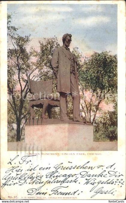 Chicago Illinois Lincoln Monument Lincoln Park Statue