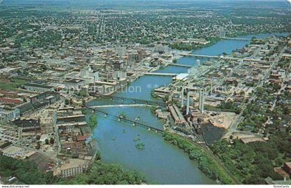 Rockford Illinois USA Fliegeraufnahme mit Rock River