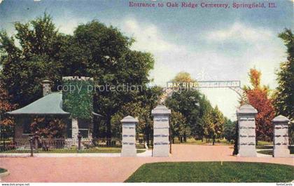 Springfield Illinois USA Entrance to Oak Ridge Cemetery