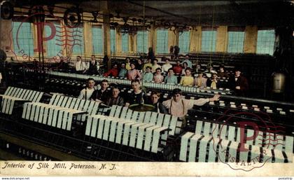 USA. INTERIOR OF SILK MILL, PATERSON. N.J. PROFESIONES. PROFESSION. WORKS.
