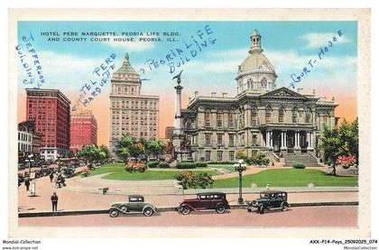 AXXP14-1428-ETATS-UNIS - PEORIA - Hotel pere marquette - Peoria life building and county court house