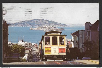 USA San Francisco Cable Car Hyde Street Alcatraz National Parks Centennial postcard