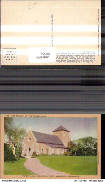 204356,California Glendale Fores Lawn Memorial Park Church of the Recessional Kirche