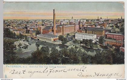 (23843) AK Paterson, N. J., Blick vom Soldatendenkmal 1907
