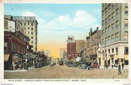Akron Ohio USA Main Street looking north from Exchange Street