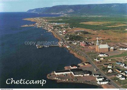 Cheticamp Cape Breton Nova Scotia Canada Air View of Cheticamp an Acadian villag