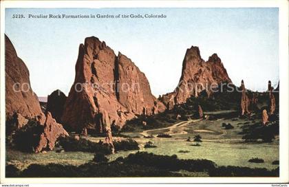 Colorado Springs Peculiar rock formations in garden of the gods
