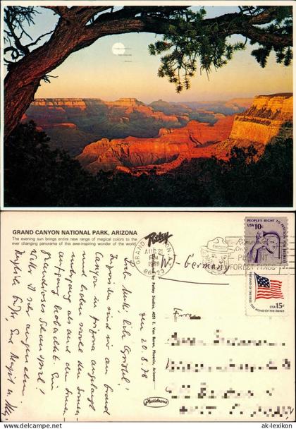 Grand Canyon - USA Grand Canyon National Park bei Sonnenuntergang 1978