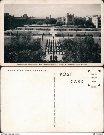 Roswell (New Mexico) Regimental Formation Military Institute 1930  USA