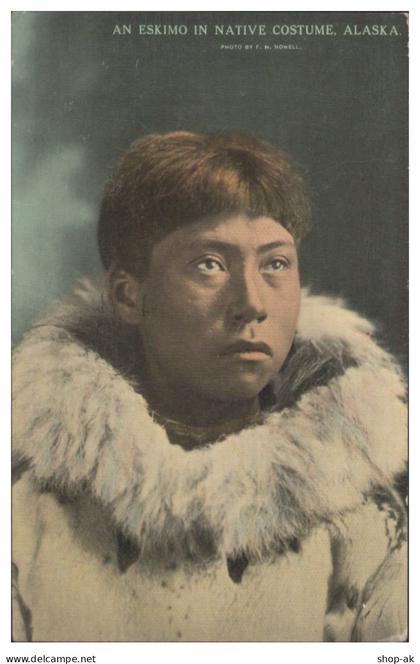 S8220/ Alaska Eskimo in Native Costume AK ca.1912