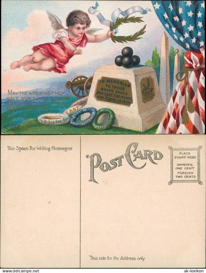 USA United States  America Patriotika USA  Memorian To Those Brave Souls 1910