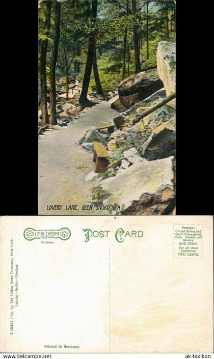 .USA United States of America USA allgemein LOVERS LANE, GLEN ONOKO PA. 1910