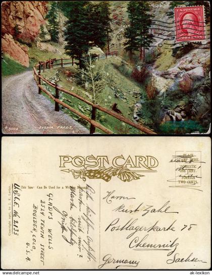 .USA United States of America USA Landscape, Landschaft, Sylvia Falls 1911/1907