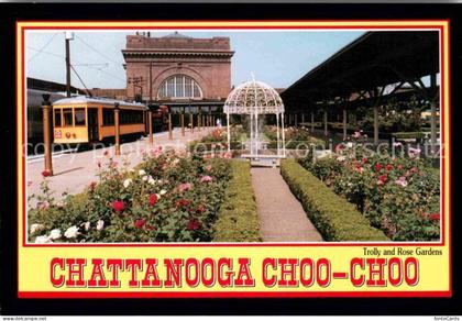 Chattanooga Tennessee Trolly and Rose Garden