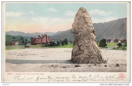 Liberty Cap, Lodge,  Yellowstone Park USA, 1902 Detroit Photographic Co. Vintage Postcard