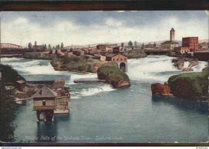 Spokane Washington Middle Falls Spokane River