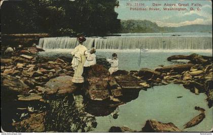 Washington DC Dam above Great Falls Potomac River