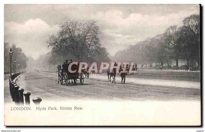 CPA London Hyde Park Rotten Row Cheval Horse
