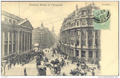PC - London Londen Mansion House & Cheapside 1906