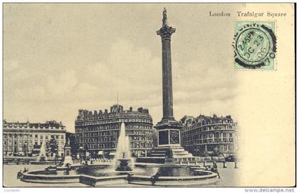 PC - London Londen Trafalgar Square - 1906