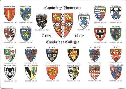 Cambridge Cambridgeshire Verschiedene Wappen
