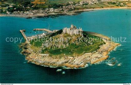 Marazion Cornwall St Michael's Mount aerial view