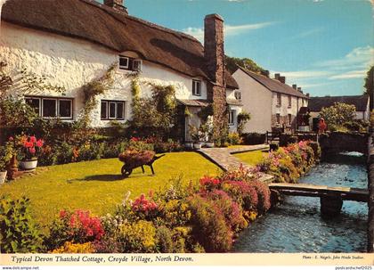 B101943 typical devon thatched cottage croyde village devon  uk