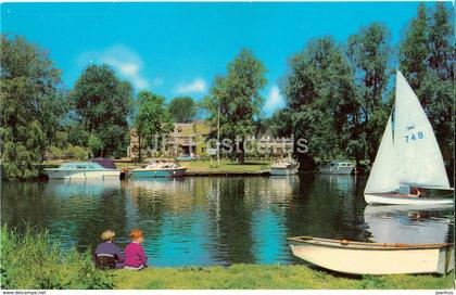 St. Ives - Pike and Eel Inn - River Ouse - sailing boat - PT12603 - 1970 - United Kingdom - England - used