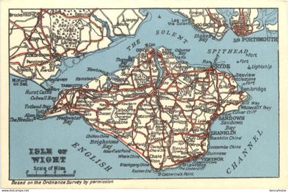 Isle of Wight - Landkarte