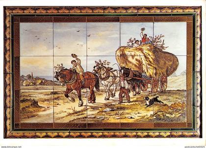 B96648 painting postcard  scene of autumn stoke on trent   uk