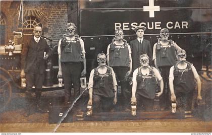 uk52651 rescue car real photo  Staffordshire  Staffordshire coal minners fireman