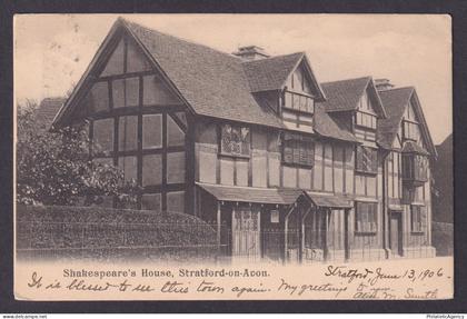 UNITED KINGDOM, Postcard, Stratford-upon-Avon, Shakespeare's House