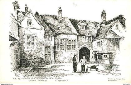 Salisbury Wiltshire Villette Guest House Drawing Kuenstlerkarte