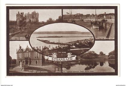 Stranraer - 1920's or 30's Wigtownshire, Scotland multiview postcard