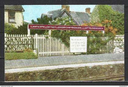 GRANDE-BRETAGNE. Carte postale de la commune de Llanfair.
