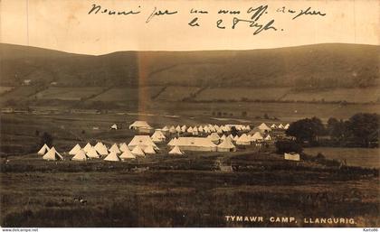 llangurig , montgomeryshire , wales * carte photo * tymawur camp * pays de galles uk