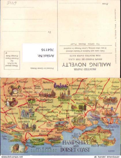 764116 Leporello Hampshire and Dorset Coast Hampshire Dorset United Kingdom