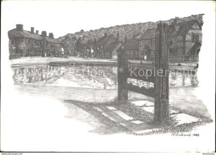 Hertfordshire Stocks and Greyhound Kuenstlerkarte