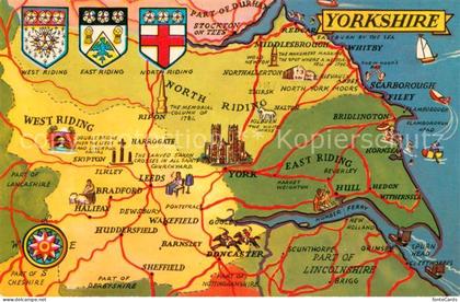 Yorkshire Coast Karte Yorkshire