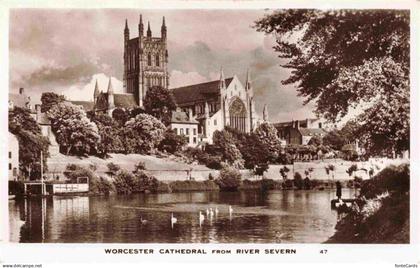 Worcester  UK Worcester Cathedral from River Severn
