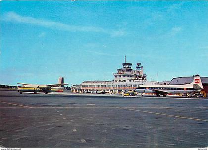 ref U362- transports -aviation -avions - avion- aeroport de jersey -theme aeroports -aerodrome  -carte bon etat -