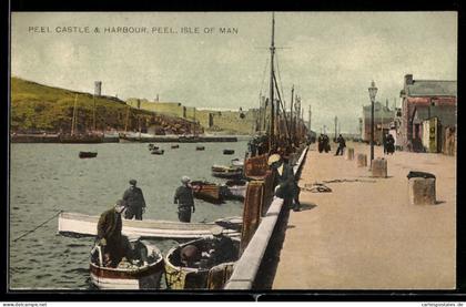 Pc Isle of Man, Peel Castle and Harbour Peel, British Empire Exhibition