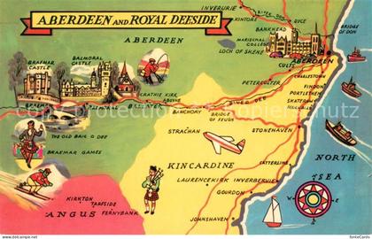 Aberdeen  Scotland UK Karte Aberdeen and Royal Deeside