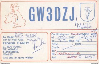 Wales Flintshire Amateur Radio Club QSL Vintage Welsh Postcard