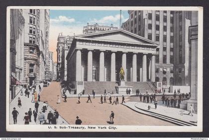 Postcard, United States, New York City NY, U. S. Sub-Treasury